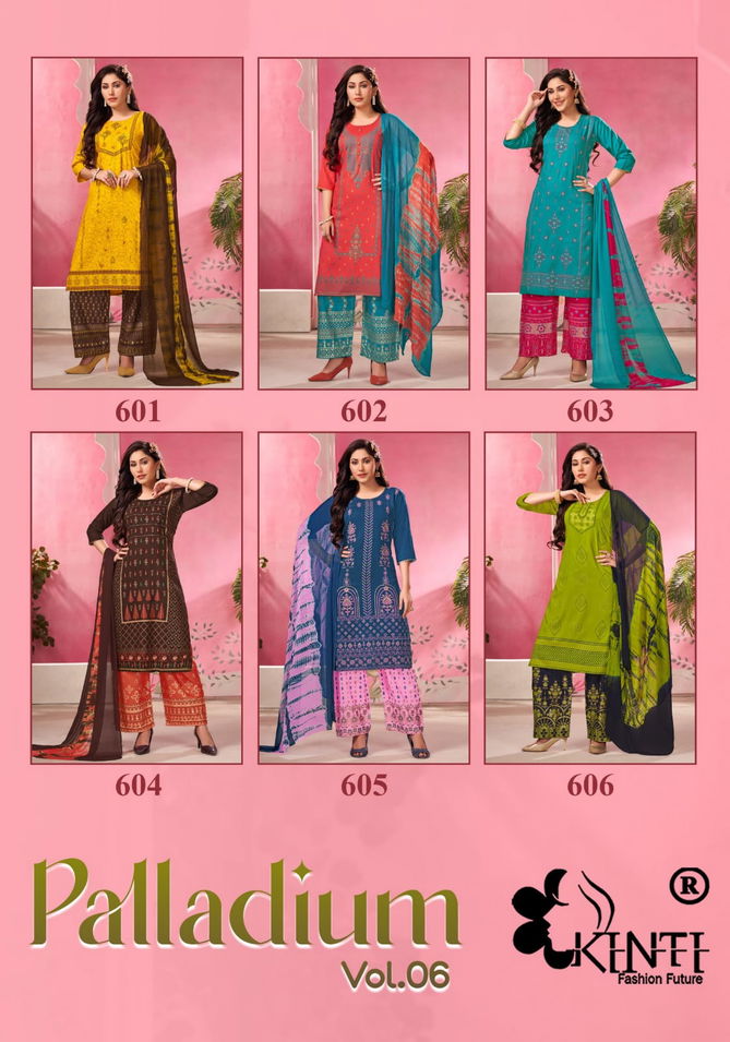 Palladium Vol 6 By Kinti Rayon Foil Printed Kurti Palazzo With Dupatta Wholesale Market In Surat
